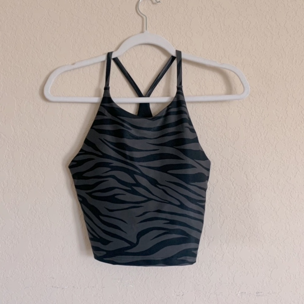 Zebra Workout Crop Tank